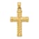 14K Yellow Gold Reversible Diamond-cut Cross Pendant