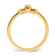 14K Yellow Gold Petite Beaded Edge Cushion Diamond Ring 0.10ctw