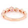 Lab-Created Pink Sapphire Band Ring In 18K Rose Gold Over Sterling
Silver 0.19ctw