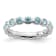 Sterling Silver Stackable Expressions Blue Crystal Ring
