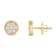White Cubic Zirconia 14k Yellow Gold Earrings With Velvet Gift Box 0.40ctw