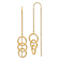14k Yellow Gold Triple Circle Dangle Earrings