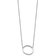 Rhodium Over 14k White Gold Sideways Diamond Initial O Pendant Cable
Link 18 Inch Necklace