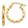 14k Yellow Gold 12mm x 2mm Twist Polished Hoop Earring