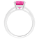 10x8mm Oval Pink Topaz Rhodium Over Sterling Silver Ring