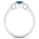 1.3ctw London Blue Topaz and Diamond 14K White Gold Halo Ring