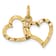14k Yellow Gold Polished and Diamond-Cut Double Heart Pendant