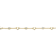 Heart Charm Station Bracelet With CZ In 14K Gold Over Brass