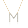 Lab-Grown Diamond Initial M Necklace In 14K Gold Over Sterling Silver 0.50ctw