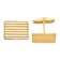 14k Yellow Gold Men's Grooved Cuff Links