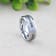 LANNISTER Men’s Tungsten Flat Wedding Band with Steel Wire Cable Inlay
and Beveled Edges 8mm