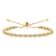 Rachel Zoe CZ Adjustable Tennis Bracelet in 14K Gold Over Brass