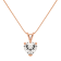 White Cubic Zirconia 14k Rose Gold Pendant With Chain 2.00ctw