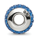 Sterling Silver Reflections Medium Blue Full Preciosa Crystal Bead