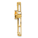 14k Yellow Gold Citrine and Diamond Cross chain slide