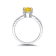 Yellow Lab Created Sapphire with White Topaz Accents Rhodium Over
Sterling Silver Solitaire Ring
