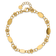 14K Yellow Gold Polished and Diamond-cut Beaded Fancy Plus 1-inch Ext. Bracelet