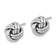 Rhodium Over 14k White Gold 9mm Polished Double Love Knot Stud Earrings