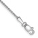Rhodium Over 10k White Gold Spiga Link Anklet