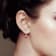 Peach Orange Lab Created Padparadscha Sapphire & Moissanite Rhodium
Over Silver Drop Earrings