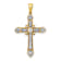 10k Yellow Gold and Rhodium Over 10k Yellow Gold 0.27 ctw Diamond
Filigree Cross Pendant