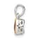 Rhodium Over Sterling Silver with 14k Accent Amethyst Pendant