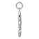 Rhodium Over 14k White Gold Solid Polished 3D Fleur-De-Lis Charm