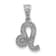 Rhodium Over 14K White Gold Diamond Leo Zodiac Pendant