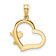 14K Two-tone Gold Cherub On Heart Pendant