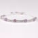 Rhodium Over Sterling Silver Oval Pink Sapphire and White Zircon Bolo
Bracelet 1.1ctw