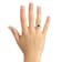 7mm Round Black Onyx 1/5 ctw Diamond Rhodium Over Sterling Silver Halo Ring