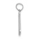 Rhodium Over 14k White Gold Polished Script Letter N Initial Pendant