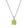 Green And White Cubic Zirconia Platinum Over Silver August Birthstone
Pendant With Chain 6.98ctw