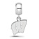 Sterling Silver Rhodium-plated LogoArt University of Wisconsin Small
Dangle Bead