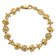 14k Yellow Gold Textured Sand Dolloar, Clam, Starfish Link Bracelet