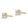 14K Yellow Gold Cubic Zirconia Stud Post Earrings