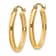 14k Yellow Gold Polished 15/16" Oval Tube Hoop Earrings