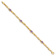 10k Yellow Gold Amethyst 4 Stone Bracelet