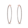 Clear CZ , Two-Tone 14k Gold & 18K Rose Gold Plating over Brass Slim
Large Hoop Earrings