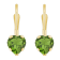 5mm Heart Shape Peridot 10k Yellow Gold Drop Earrings