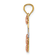 14k Tri-color Gold Textured Mom in Heart Pendant