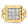 10K Yellow Gold Men's Cubic Zirconia Ring