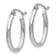 Rhodium Over 14k White Gold Polished 3/8" Oval Tube Hoop Earrings