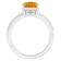 10x8mm Oval Citrine and 1/10 ctw Diamond Rhodium Over Sterling Silver Ring