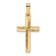 14k Yellow Gold Diamond-cut Small Cross Pendant