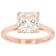 Diamond Simulant Ring In 18K Rose Gold Over Sterling Silver 3.13ct
