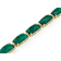 Green Onyx Tennis Bracelet In 18K Gold Over Sterling Silver