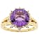 Amethyst Square Octagonal And White Zircon Ring In 18K Gold Over
Sterling Silver 3.50ctw