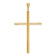 14k Yellow Gold Polished 3D Tube Cross Pendant
