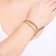 Initial Y CZ Beaded Bracelet Set In 14K Gold Over Brass 0.09ctw